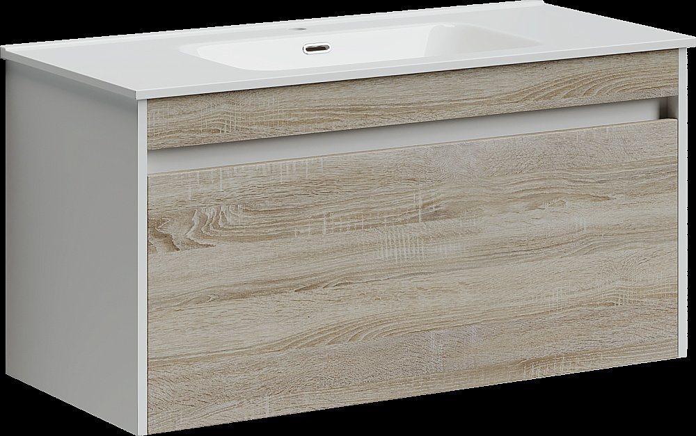 Тумба с раковиной Sancos Smart SM100E дуб бардолино для ванной в интернет-магазине Sanbest