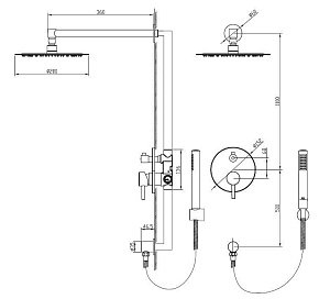 Душевая система RGW Shower Panels SP-51 купить в интернет-магазине сантехники Sanbest