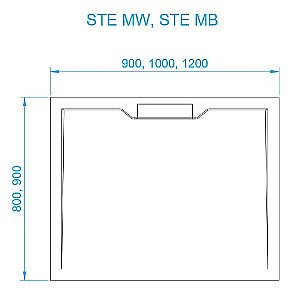 Душевой поддон RGW Stone Tray STE MB 52341099-14 90x90 черный мрамор купить в интернет-магазине Sanbest