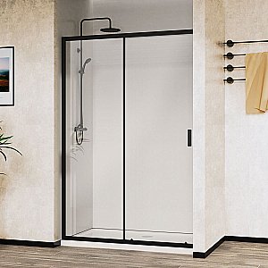 Душевая дверь Vincea City 130 VDS-5CT130CLB стекло прозрачное/профиль черный купить в интернет-магазине Sanbest