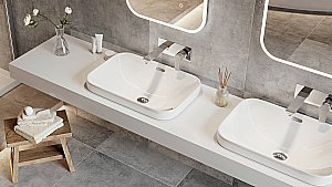 Раковина Excellent Hasko 57 CEAC.3718.570.WH белая купить в интернет-магазине Sanbest