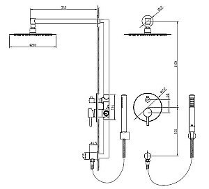 Душевая система RGW Shower Panels SP-51 купить в интернет-магазине сантехники Sanbest