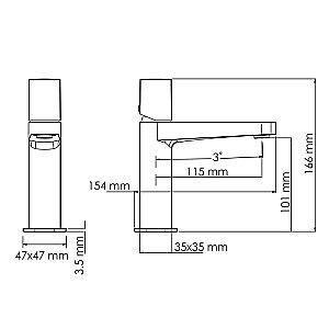 Смеситель для раковины WasserKRAFT Nuthe 9103 черный матовый купить в интернет-магазине сантехники Sanbest