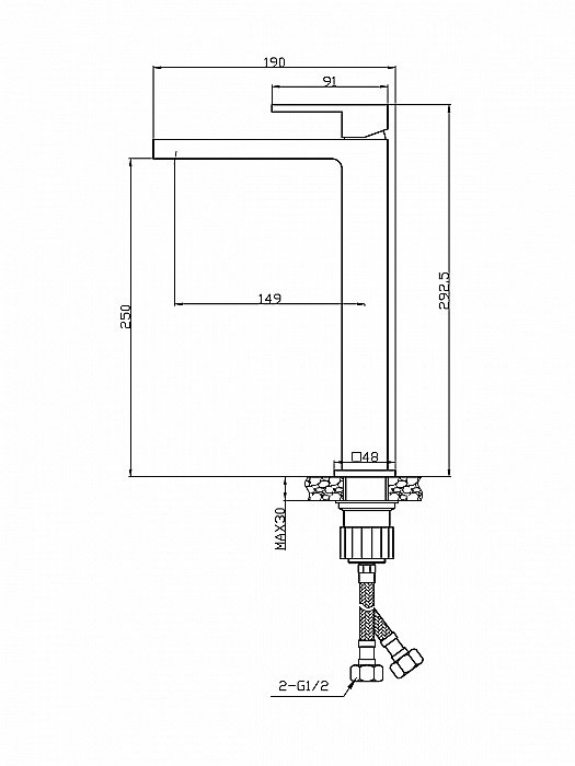 Смеситель для раковины Agger Great A2812100 хром купить в интернет-магазине сантехники Sanbest