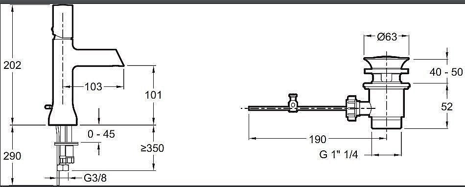 Cмеситель для раковины Jacob Delafon TOOBI E8959-CP Хром купить в интернет-магазине сантехники Sanbest