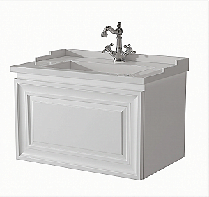 Тумба с раковиной Caprigo Ponza-A 70 белая для ванной в интернет-магазине Sanbest