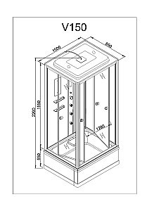 Душевая кабина DTO V150 150х85 купить в интернет-магазине Sanbest