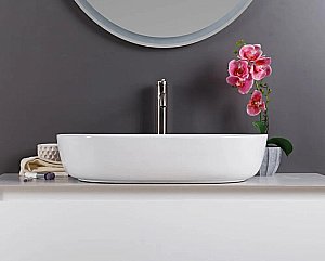 Раковина накладная Belbagno 61 BB1348 белая купить в интернет-магазине Sanbest