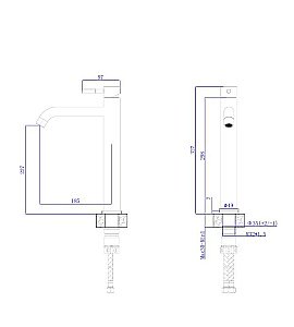 Смеситель для раковины Rush Melos SUS1101-12Grey графит купить в интернет-магазине сантехники Sanbest