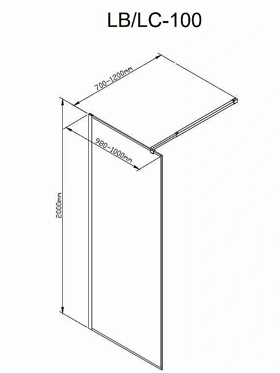 Душевое ограждение DTO LC 100 98899 прозрачная/профиль хром купить в интернет-магазине Sanbest