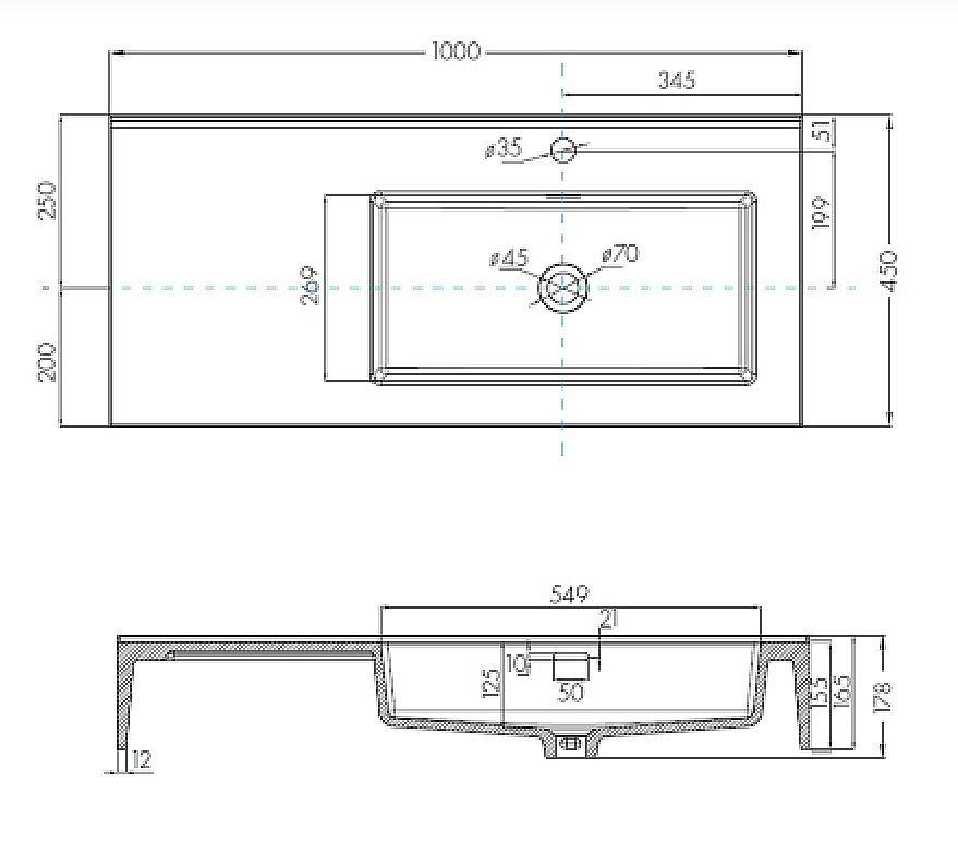 Раковина Акватон Квадро Про 100 1A733231QA01R белая купить в интернет-магазине Sanbest