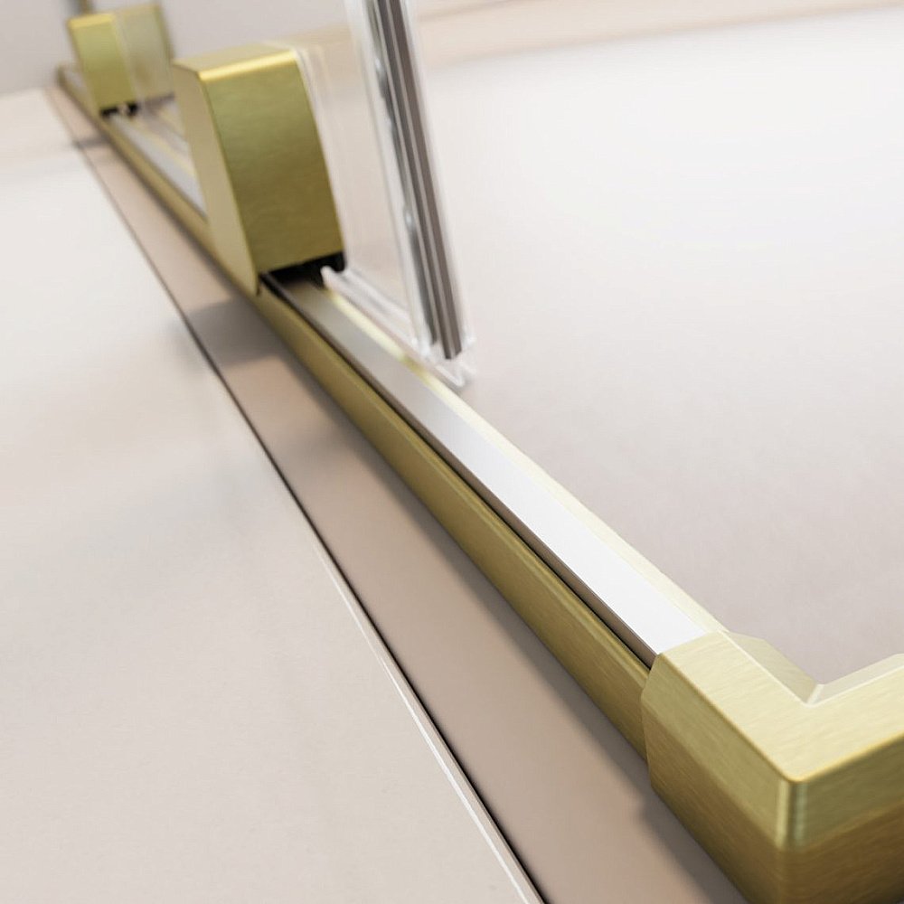 Шторка для ванны Radaway Furo Brushed Gold PND II 160 стекло прозрачное/профиль брашированное золото купить в интернет-магазине Sanbest