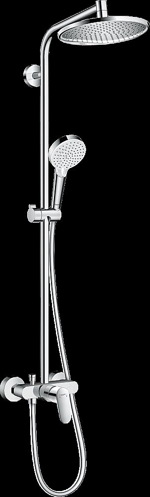 Душевая система Hansgrohe Crometta S Showerpipe 240 1jet 27269000 купить в интернет-магазине сантехники Sanbest