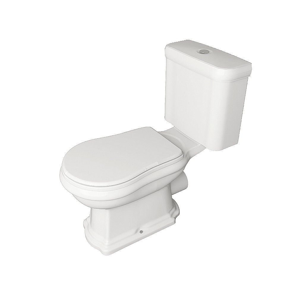 Унитаз напольный Kerasan Retro 1013 с бачком 1081 Белый/кнопка хром купить в интернет-магазине Sanbest