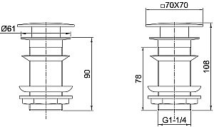 Донный клапан Allen Brau Infinity 5.21025-31 купить в интернет-магазине сантехники Sanbest