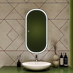 Зеркало-шкаф Art&Max BARI AM-Bar-500-1000-1D-R-DS-F-White белый матовый купить в интернет-магазине сантехники Sanbest