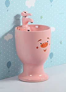 Раковина напольная детская Gid Aventura 37 Nb19-PKk 69911 розовая купить в интернет-магазине Sanbest