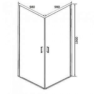 Душевой уголок Orange E04-100TCR 100х100 стекло прозрачное/профиль хром купить в интернет-магазине Sanbest