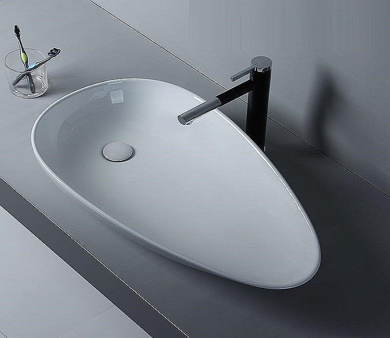 Раковина накладная Ceramalux N 76 7862 белая купить в интернет-магазине Sanbest