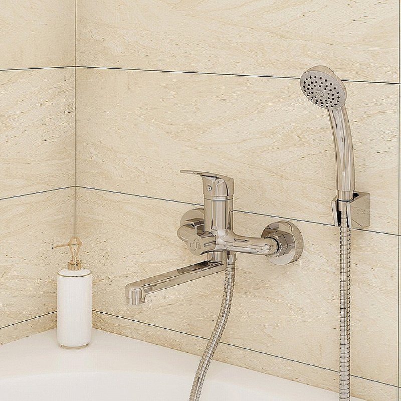 Смеситель для ванны Milardo Simp SIMSB02M02 хром купить в интернет-магазине сантехники Sanbest