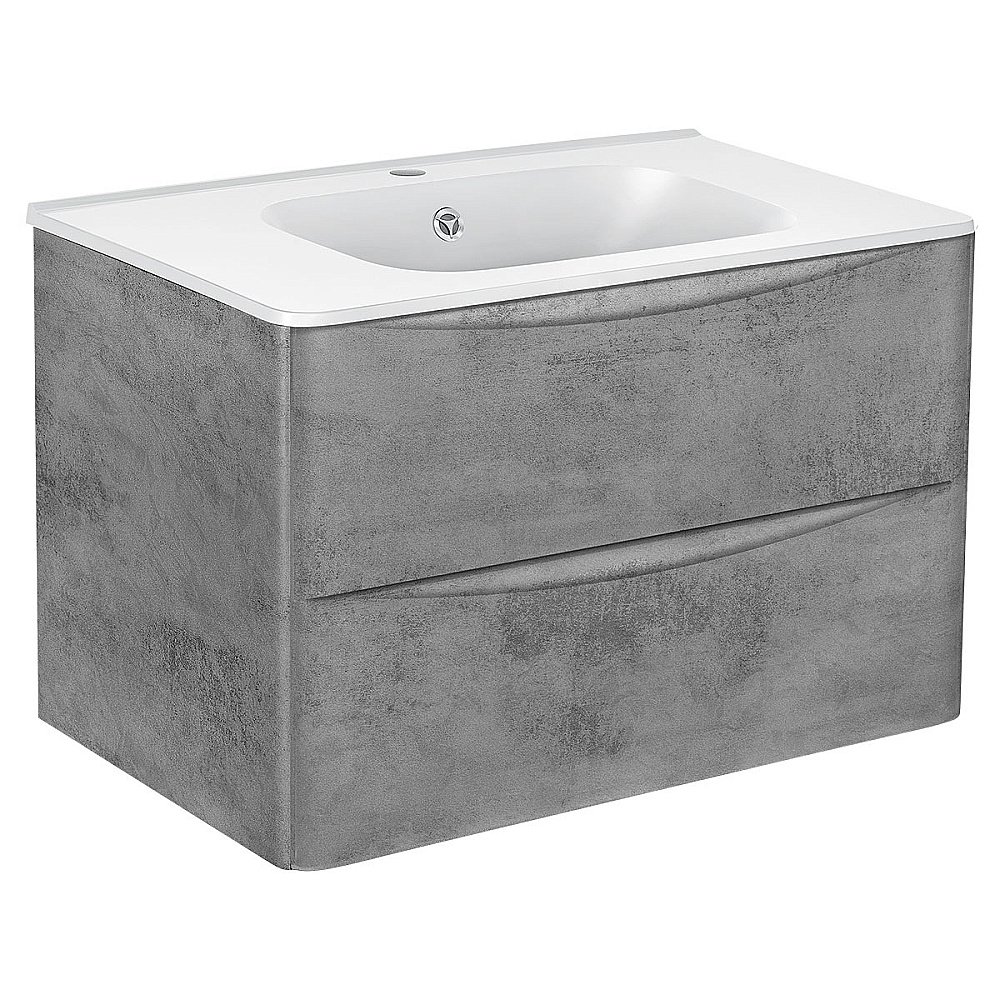 Тумба с раковиной Vincea PAOLA VMC-2P800BT + VCB-2VP800W 80 бетон для ванной в интернет-магазине Sanbest
