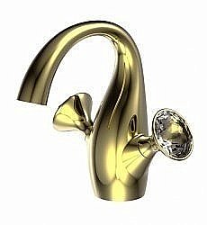 Смеситель для раковины Bravat Swan Gold F14287G-ENG купить в интернет-магазине сантехники Sanbest