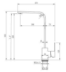 Смеситель для кухни 35k MIXLINE MLSS-0318 купить в интернет-магазине сантехники Sanbest