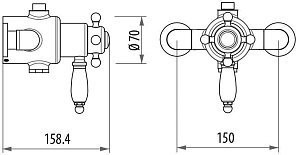 Смеситель для душа Gattoni Termostatici TSRE940V0.I br бронза купить в интернет-магазине сантехники Sanbest