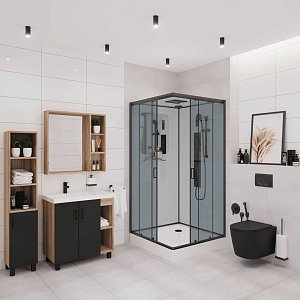 Душевая кабина с сенсором Niagara Premium NG- 6902-01GQ BLACK 100x100 купить в интернет-магазине Sanbest