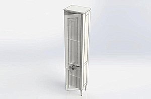 Пенал Aquanet Паола 40 белый/патина золото для ванной в интернет-магазине сантехники Sanbest