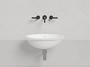 Раковина врезная снизу столешницы Salini Marea 12 1101109M 54,5 из искусственного камня S-Stone, белая матовая купить в интернет-магазине Sanbest