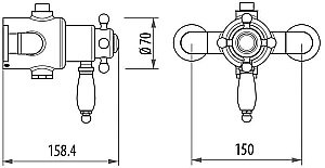 Смеситель для душа Gattoni Termostatici TSRE940V0.I br бронза купить в интернет-магазине сантехники Sanbest