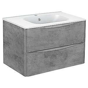 Тумба с раковиной Vincea PAOLA VMC-2P800BT + VCB-2VP800W 80 бетон для ванной в интернет-магазине Sanbest