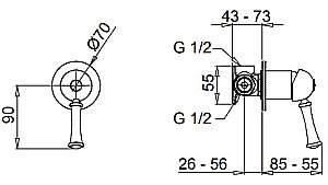 Смеситель для душа Migliore Dallas ML.DLS-6830 бронза купить в интернет-магазине сантехники Sanbest