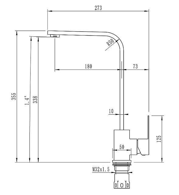 Смеситель для кухни 35k MIXLINE MLSS-0318 купить в интернет-магазине сантехники Sanbest