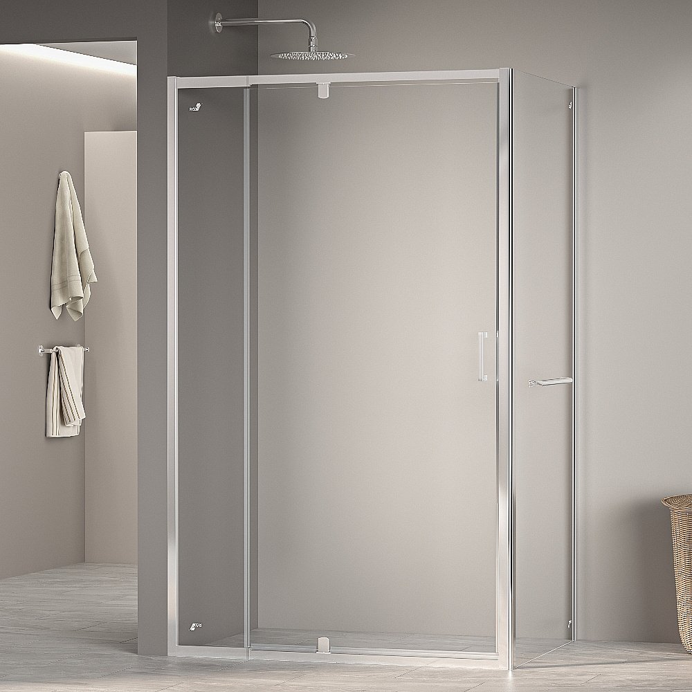 Душевой уголок RGW Passage PA-078-1 (PA-008 + Z-060-2) 80х100 3508078180-11 стекло прозрачное/профиль хром купить в интернет-магазине Sanbest