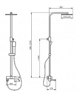 Душевая система ABBER Daheim AF8216G золото матовое купить в интернет-магазине сантехники Sanbest