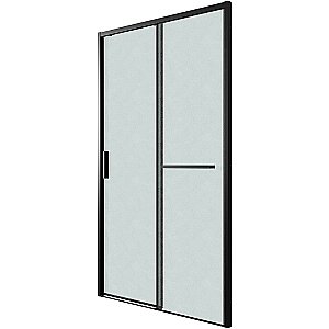 Душевая дверь Grossman Style 100 100.K33.05.100.21.02 стекло шиншилла/профиль черный матовый купить в интернет-магазине Sanbest