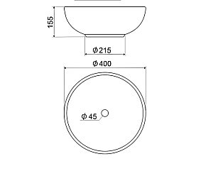 Раковина Elghansa 40 EG4030-125 белая с декором купить в интернет-магазине Sanbest