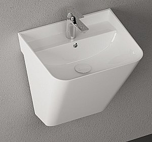 Раковина ISVEA Sott'Aqua 50 10SQ37002SV-2L белая матовая купить в интернет-магазине Sanbest