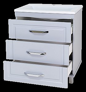 Тумба с раковиной Misty Терра - 70 П-Тер01070-01503Я серая для ванной в интернет-магазине Sanbest