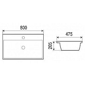 Раковина WeltWasser WW DEILBACH 7608-80 белая купить в интернет-магазине Sanbest
