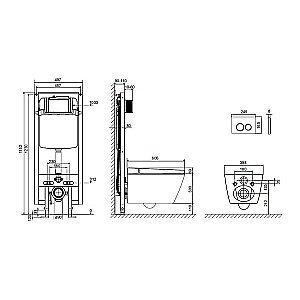 Унитаз-биде TECE Spring S955799 безободковый, слив торнадо, с инсталляцией, с крышкой микролифт купить в интернет-магазине Sanbest