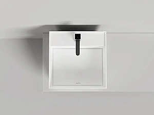 Раковина накладная Salini ARMONIA SQUARE TOP 03 S-Sense 130513TG 45 без отверстия под смеситель, белая купить в интернет-магазине Sanbest