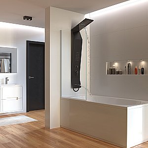 Душевая панель Taliente TA-G-A06B/Bb+s черная купить в интернет-магазине сантехники Sanbest