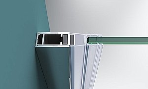 Душевая дверь BelBagno Etna B-12 100 45° стекло прозрачное/профиль хром купить в интернет-магазине Sanbest