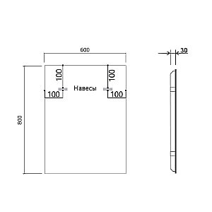 Зеркало LED VIncea VLM-3VN600-2 60x80 в ванную от интернет-магазине сантехники Sanbest