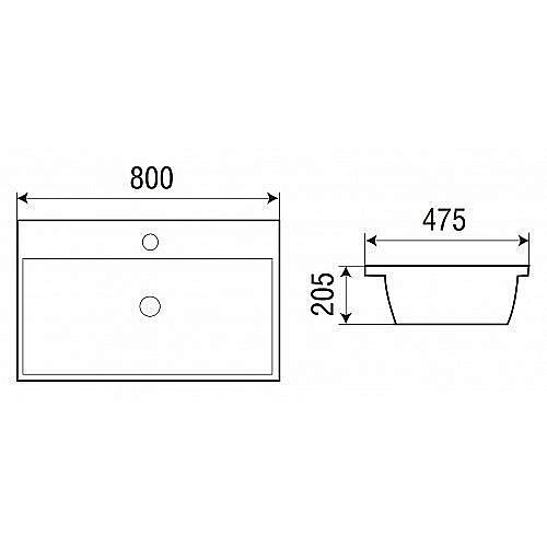 Раковина WeltWasser WW DEILBACH 7608-80 белая купить в интернет-магазине Sanbest