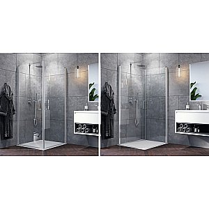 Душевой уголок квадрат Excellent Mazo 90х90 стекло прозрачное/профиль хром купить в интернет-магазине Sanbest