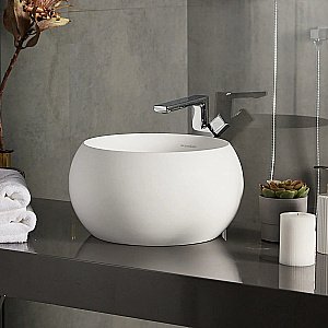 Раковина накладная Montebianco PALLA 12033 белая матовая купить в интернет-магазине Sanbest